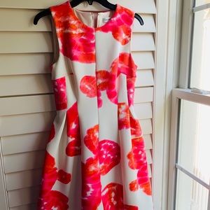 Calvin Klein Pink/White/Orange Dress